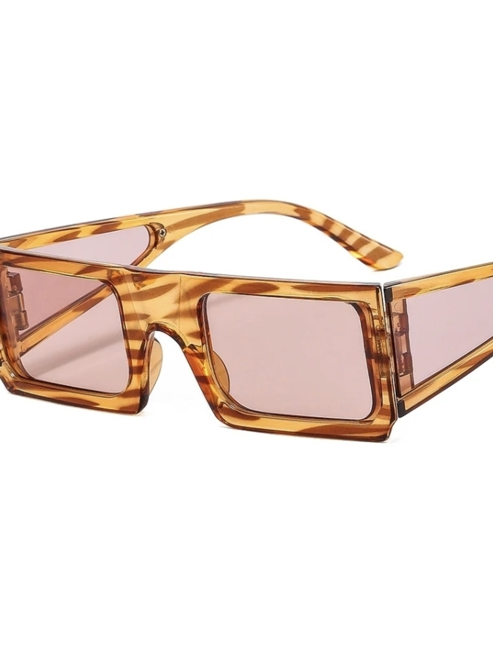 Rectangular Animal Print Fashion Sunglasses